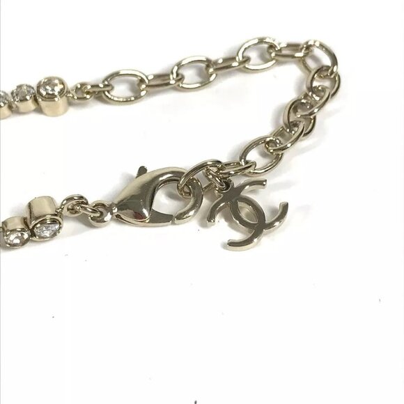 CHANEL 23B CC CC Mark Rhinestone Choker Accessories Necklace Unused - Picture 2 of 16